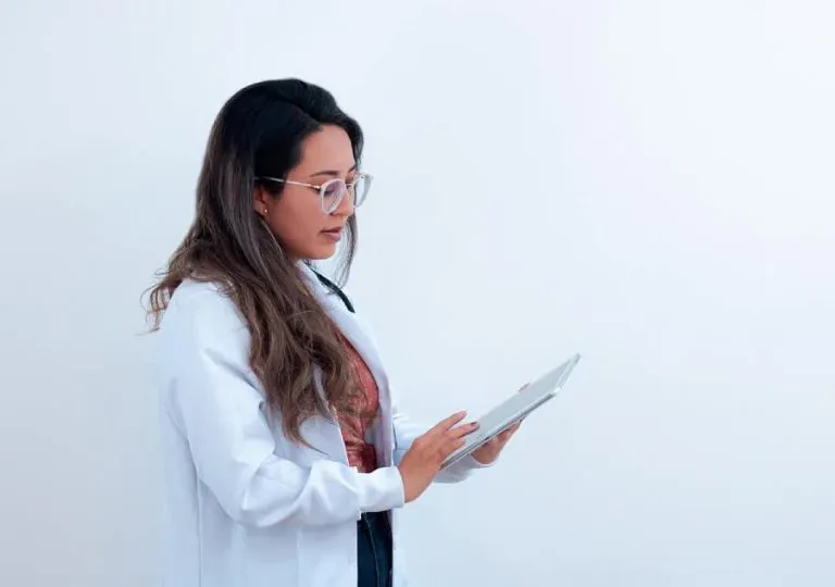 Healthcare professional discussing first-line incontinence treatments